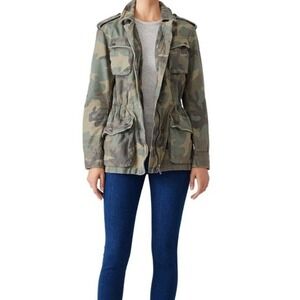 FREE PEOPLE not your brother's camo surplus jacket Medium Camouflage